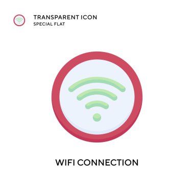 Kablosuz bağlantı vektör simgesi. Düz çizim. EPS 10 vektörü.