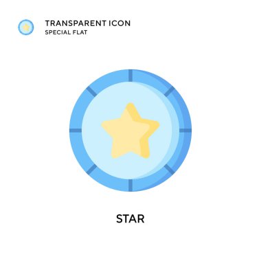 Yıldız vektör simgesi. Düz çizim. EPS 10 vektörü.