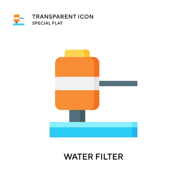 Wasserfilter Vektorsymbol Flache Illustration Eps Vektor — Stockvektor