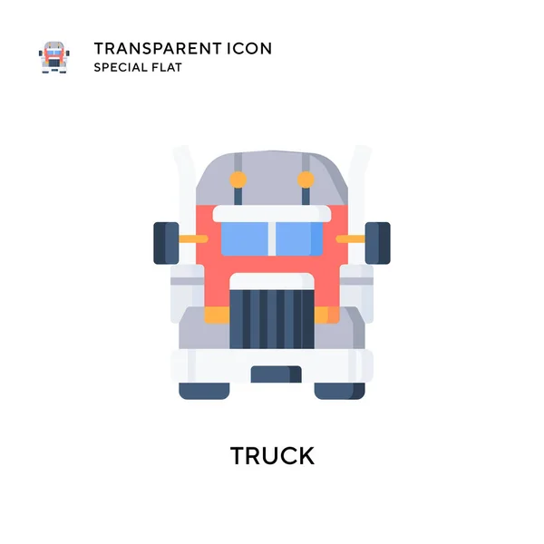 Truck Vector Icon Flat Style Illustration Eps Vector — Stock Vector