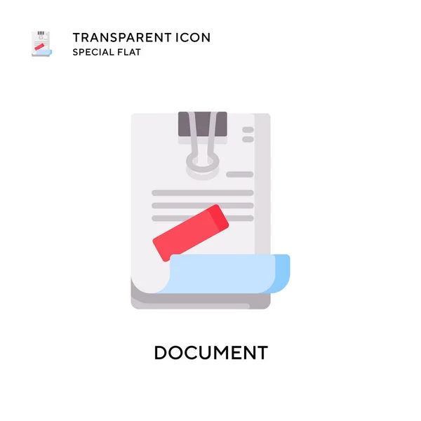 Ícone Vetor Documentos Ilustração Estilo Plano Vetor Eps — Vetor de Stock