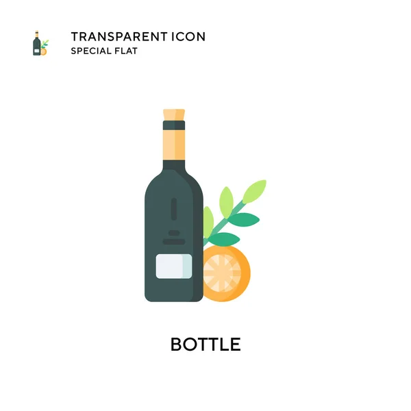 Icona Del Vettore Della Bottiglia Illustrazione Stile Piatto Vettore Eps — Vettoriale Stock