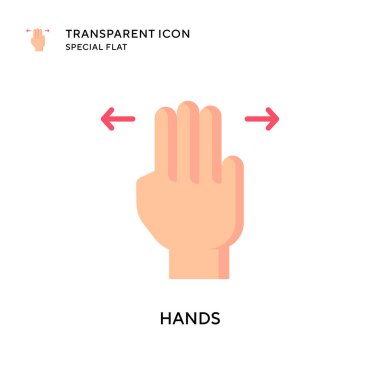 Eller vektör simgesi. Düz çizim. EPS 10 vektörü.