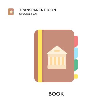 Kitap vektör simgesi. Düz çizim. EPS 10 vektörü.