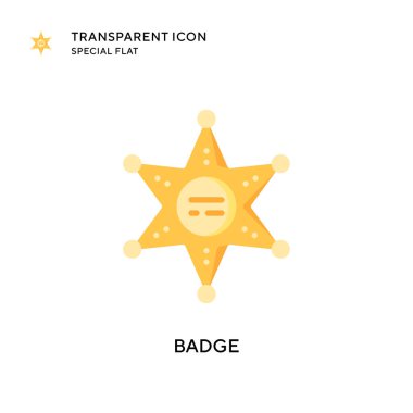 Rozet vektör simgesi. Düz çizim. EPS 10 vektörü.