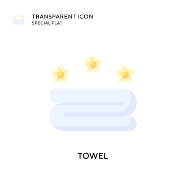 Havlu vektör simgesi. Düz çizim. EPS 10 vektörü.