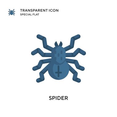 Örümcek vektör simgesi. Düz çizim. EPS 10 vektörü.