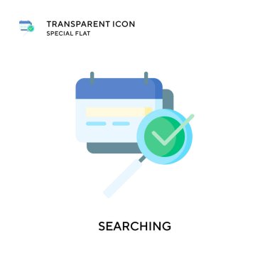 Vektör simgesi aranıyor. Düz çizim. EPS 10 vektörü.