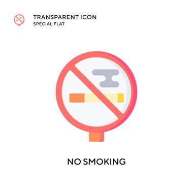 Dumanı tüten vektör simgesi yok. Düz çizim. EPS 10 vektörü.