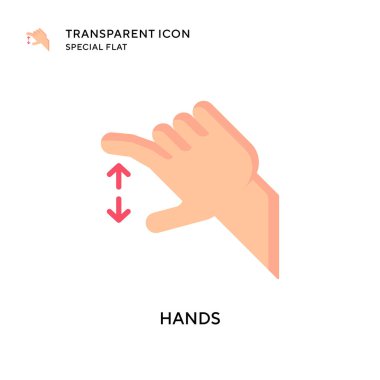 Eller vektör simgesi. Düz çizim. EPS 10 vektörü.