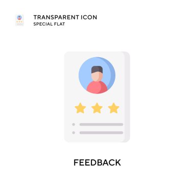 Geri besleme vektör simgesi. Düz çizim. EPS 10 vektörü.