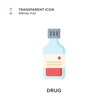 Uyuşturucu vektör ikonu. Düz çizim. EPS 10 vektörü.