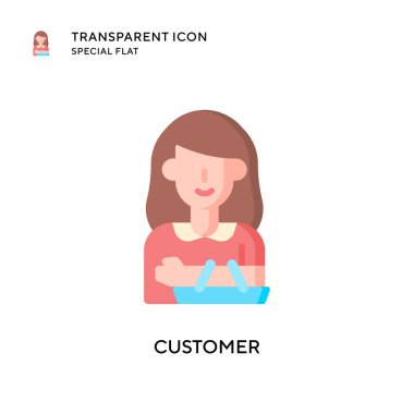 Müşteri vektör simgesi. Düz çizim. EPS 10 vektörü.