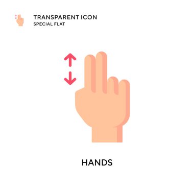 Eller vektör simgesi. Düz çizim. EPS 10 vektörü.