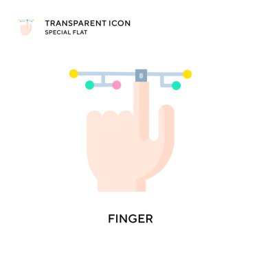 Parmak vektör simgesi. Düz çizim. EPS 10 vektörü.