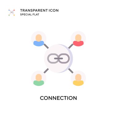 Bağlantı vektör simgesi. Düz çizim. EPS 10 vektörü.