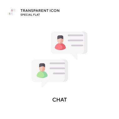 Sohbet vektörü simgesi. Düz çizim. EPS 10 vektörü.