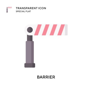 Bariyer vektör simgesi. Düz çizim. EPS 10 vektörü.