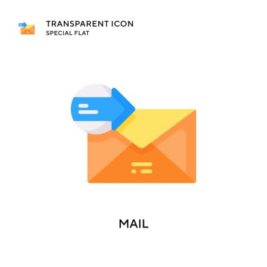 Posta vektör simgesi. Düz çizim. EPS 10 vektörü.