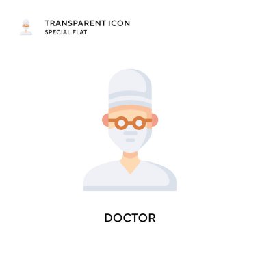 Doktor vektör simgesi. Düz çizim. EPS 10 vektörü.