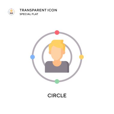 Çember vektör simgesi. Düz çizim. EPS 10 vektörü.