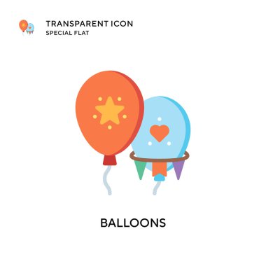 Balon vektör simgesi. Düz çizim. EPS 10 vektörü.