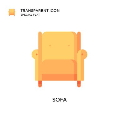 Koltuk vektör simgesi. Düz çizim. EPS 10 vektörü.