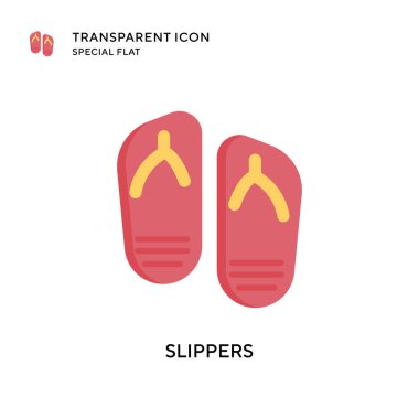 Terlik vektör simgesi. Düz çizim. EPS 10 vektörü.