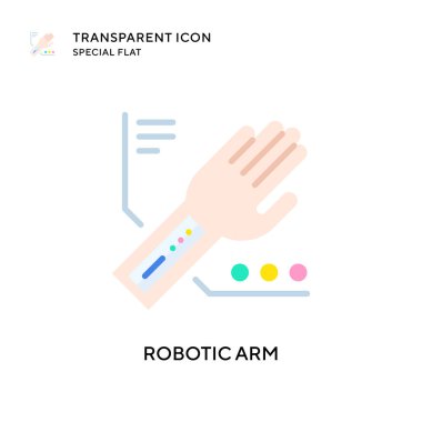 Robot kol vektör simgesi. Düz çizim. EPS 10 vektörü.