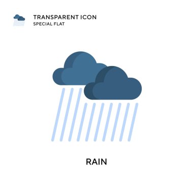 Yağmur vektör simgesi. Düz çizim. EPS 10 vektörü.