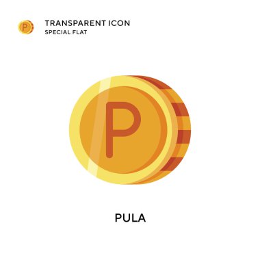 Pula vektör simgesi. Düz çizim. EPS 10 vektörü.