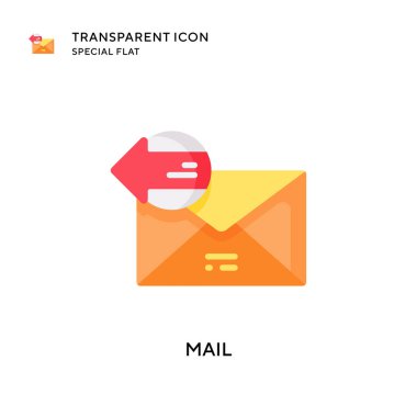 Posta vektör simgesi. Düz çizim. EPS 10 vektörü.