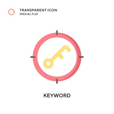 Anahtar kelime vektör simgesi. Düz çizim. EPS 10 vektörü.