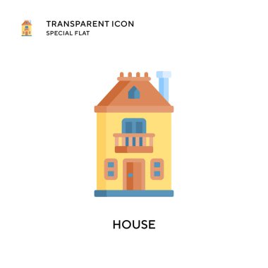 Ev vektör simgesi. Düz çizim. EPS 10 vektörü.