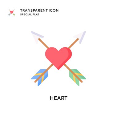 Kalp vektör simgesi. Düz çizim. EPS 10 vektörü.