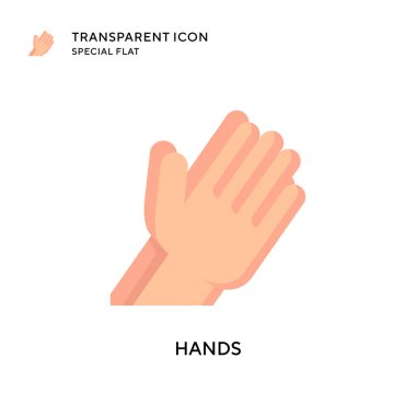 Eller vektör simgesi. Düz çizim. EPS 10 vektörü.