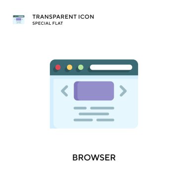 Tarayıcı vektör simgesi. Düz çizim. EPS 10 vektörü.