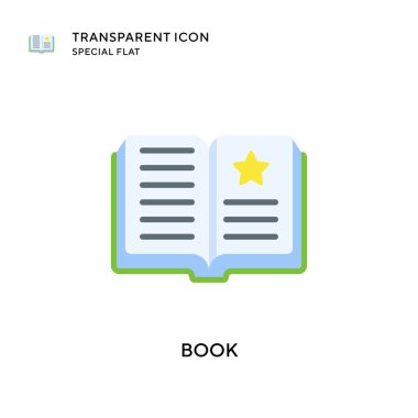 Kitap vektör simgesi. Düz çizim. EPS 10 vektörü.