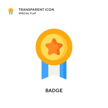 Rozet vektör simgesi. Düz çizim. EPS 10 vektörü.