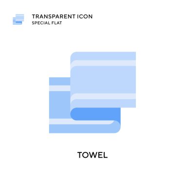 Havlu vektör simgesi. Düz çizim. EPS 10 vektörü.