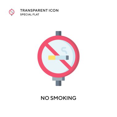 Dumanı tüten vektör simgesi yok. Düz çizim. EPS 10 vektörü.