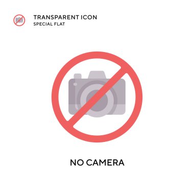 Kamera vektör simgesi yok. Düz çizim. EPS 10 vektörü.