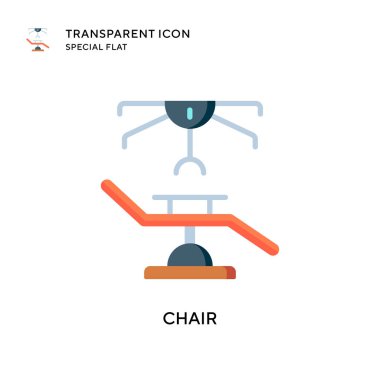 Sandalye vektör simgesi. Düz çizim. EPS 10 vektörü.