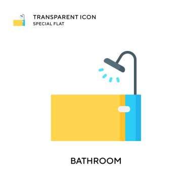 Banyo vektör simgesi. Düz çizim. EPS 10 vektörü.