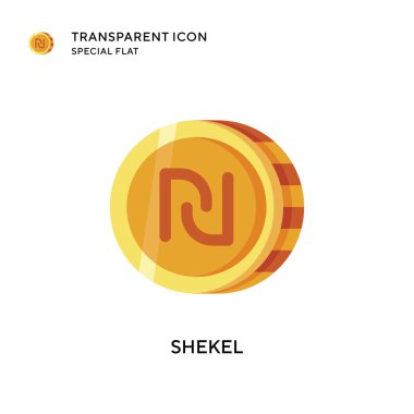 Şekel vektör simgesi. Düz çizim. EPS 10 vektörü.