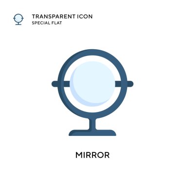 Ayna vektör simgesi. Düz çizim. EPS 10 vektörü.