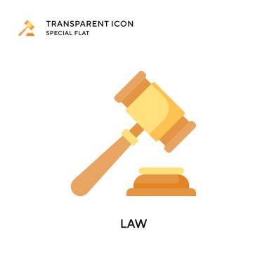 Hukuk vektör simgesi. Düz çizim. EPS 10 vektörü.