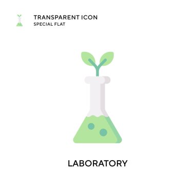 Laboratuvar vektör simgesi. Düz çizim. EPS 10 vektörü.
