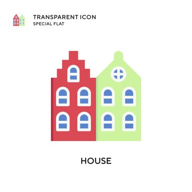 Ev vektör simgesi. Düz çizim. EPS 10 vektörü.