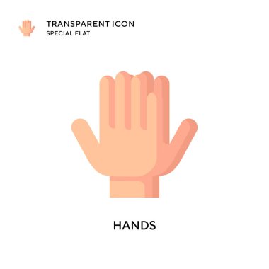 Eller vektör simgesi. Düz çizim. EPS 10 vektörü.